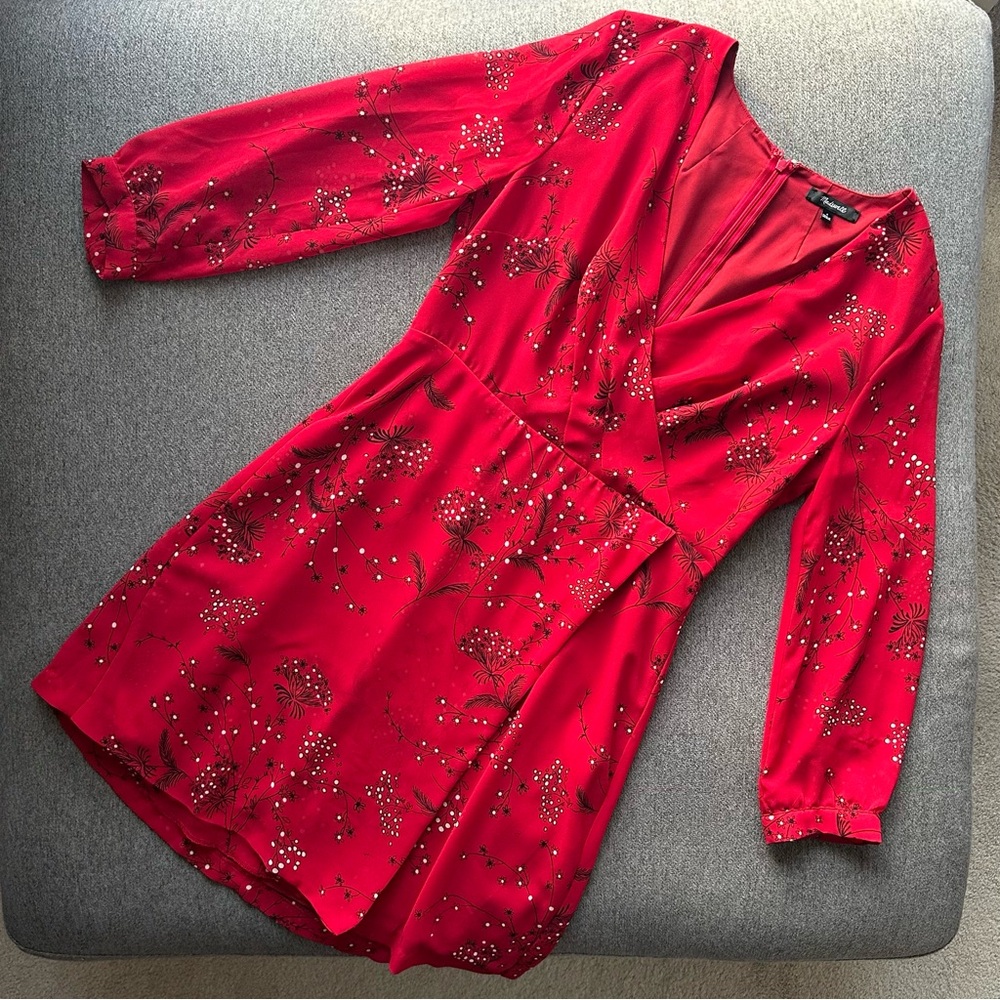 Madewell Hazelwood Wrap Dress Windswept Floral Size 4
